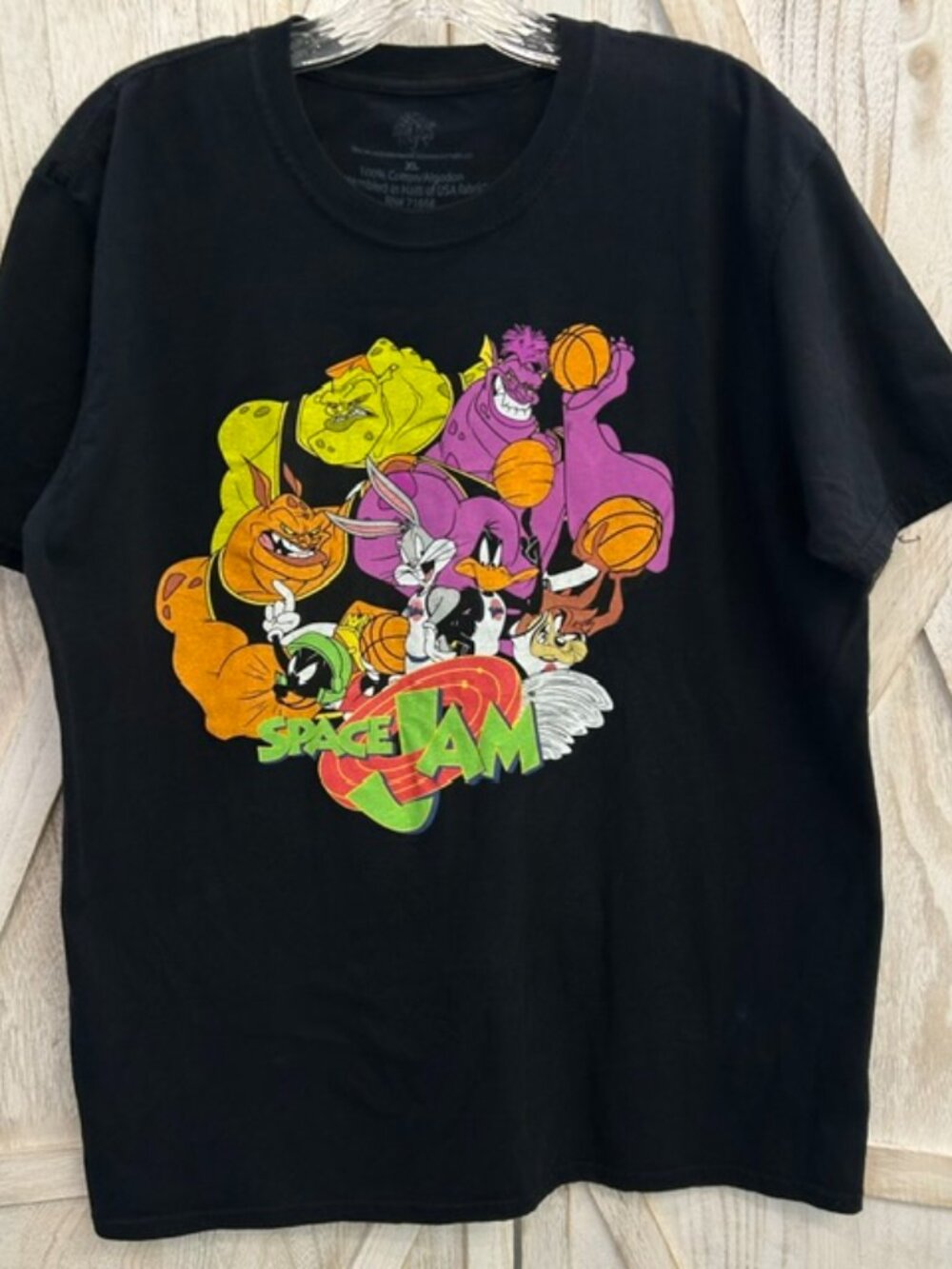 Space Jam Monstars Looney Tunes Graphic T-Shirt Mens XL Black 96 Movie Nostalgia